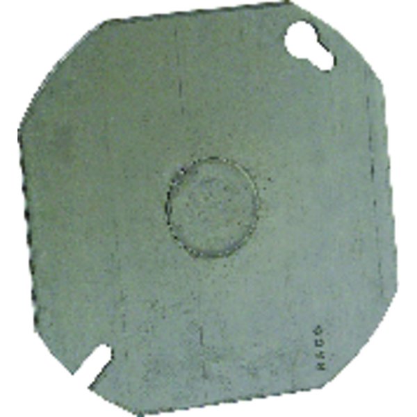 Raco Electrical Box Cover, Octagon, Steel, KO Centered, Flat 8724-5